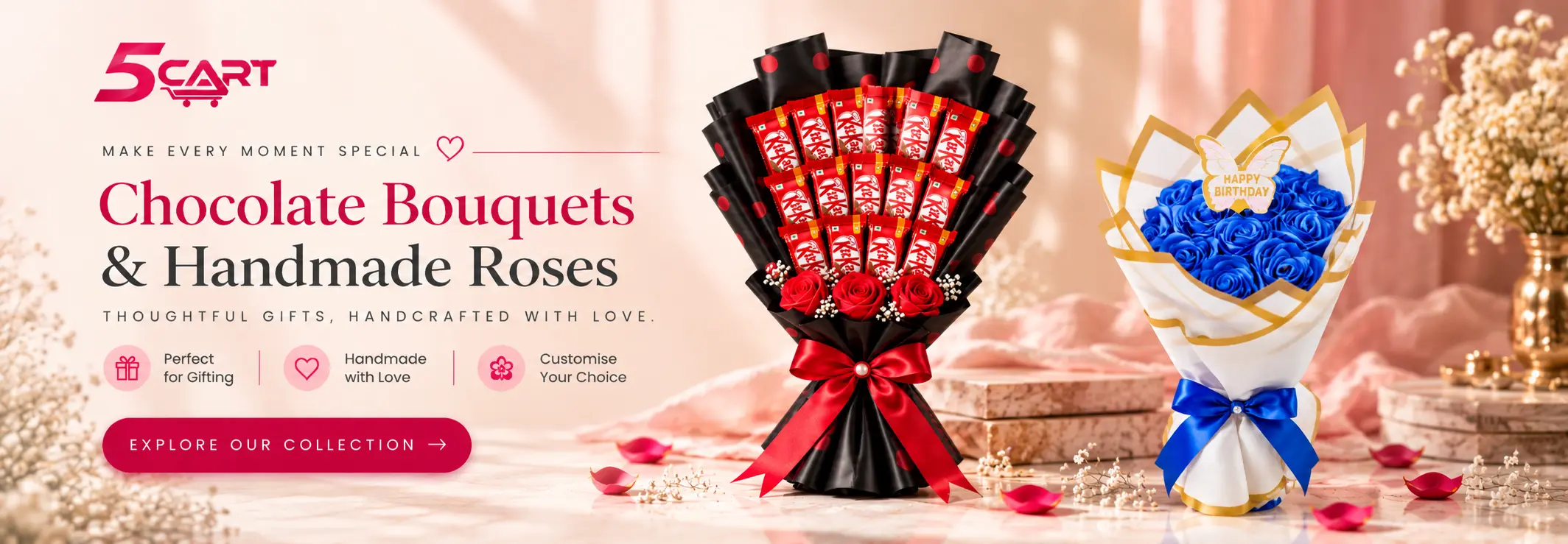 chocolate bouquets & handmade roses (1)
